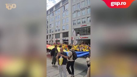 Corespondenta GSP din Germania » Romania - Ucraina. Suporterii romani au invadat Marienplatz din Munchen