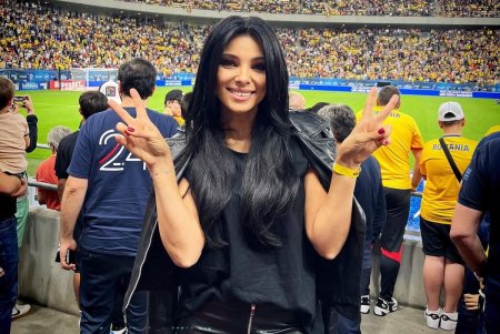 Corina Caragea, pe stadion alaturi de un fost international roman la victoria cu Ucraina: Cat de frumos ne uneste fotbalul pe toti