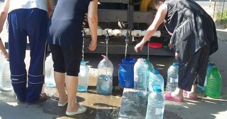 In plin val de canicula, jumatate din orasul Galati a ramas fara apa la robinete. <span style='background:#EDF514'>CISTERNA</span> face naveta intre cartiere