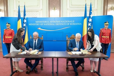 Romania si <span style='background:#EDF514'>BOSNIA</span> si Hertegovina au semnat un acord privind cooperarea in domeniul apararii