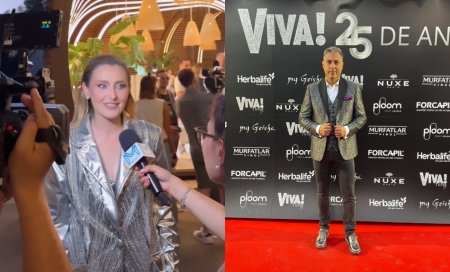 Cum au aparut Alina Sorescu si Alexandru <span style='background:#EDF514'>CIUCU</span> la petrecerea VIVA!. Anii trecuti se tineau de mana, acum sunt in proces de divort
