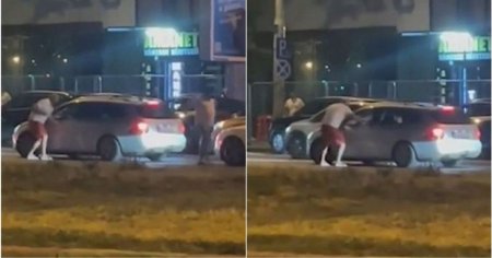 <span style='background:#EDF514'>ATAC MAFIOT</span> in trafic. Momentul in care un sofer este atacat in strada, in Bucuresti VIDEO