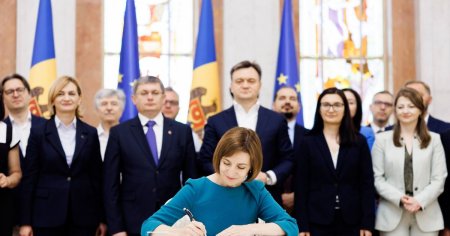 Maia Sandu a semnat <span style='background:#EDF514'>DECRETU</span>l privind inceperea negocierilor de aderare a Republicii Moldova la UE