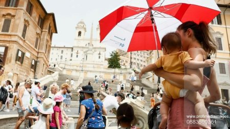 Peste 50°C la Roma, inregistrate intr-o filmare cu o camera termica cu infrarosu. Incendiu de padure langa capitala