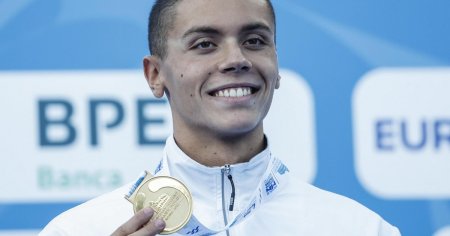 David Popovici a cucerit aurul la Europene in proba de 200 m liber