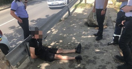 Un sofer baut si drogat i-a pus pe jar pe politistii din Capitala. Tanarul s-a aruncat in raul Dambovita FOTO