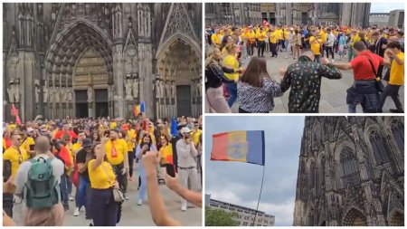 Suporterii echipei Romaniei au cantat imnul la Köln si au dansat pe ritmuri de ciuleandra, inainte de meciul cu Belgia | VIDEO