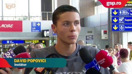 <span style='background:#EDF514'>DAVID POPOVICI</span> a venit in tara dupa ce a castigat doua medalii de aur la Belgrad: A fost inca un pas spre Jocurile Olmpice