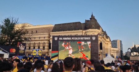 Centrul Bucurestiului s-a umplut cu suporterii nationalei Romaniei. Meciul cu Belgia poate fi urmarit in mai multe locatii, pe ecrane imense