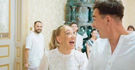 Ilona Brezoianu a spus Da! Actrita s-a casatorit civil la Primaria Sectorului 4