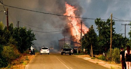 Incendiile de vegetatie se extind in Grecia. Care sunt statiunile turistice aflate in pericol