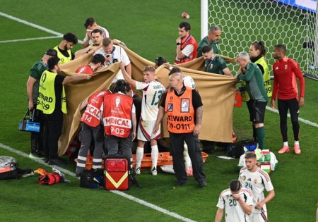 Incident dramatic la meciul dintre Ungaria si Scotia. Un jucator s-a accidentat grav