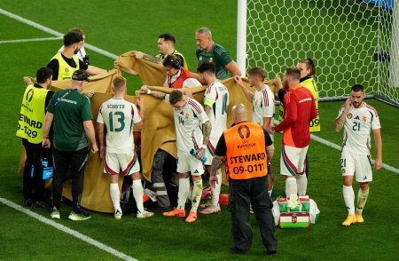 Momente dramatice la Euro 2024 » In lacrimi, jucatorii Ungariei au luat targa si au grabit medicii! Varga, scos de pe teren cu un paravan din paturi