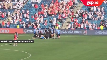 Arbitrul asistent a <span style='background:#EDF514'>LESINAT</span> din cauza caldurii la meciul de la Copa America dintre Peru si Canada
