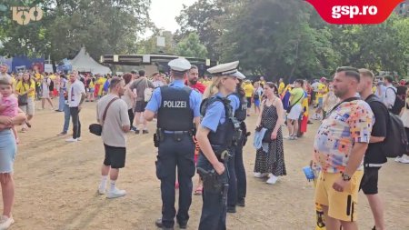 Slovacia - Romania. Fan zone-ul din Frankfurt se inchide din cauza furtunii » Suporterii romani nemultumiti au inceput sa huiduie