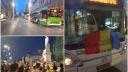 Suporterii romani sarbatoresc in Bucuresti calificarea Romaniei in optimile EURO 2024: Traficul este blocat la Universitate, autobuzele poarta tricolor