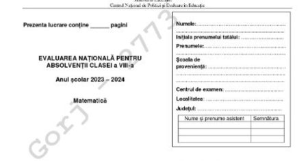 Evaluare Nationala 2024. Au aparut subiectele la matematica. Ce le-a picat elevilor