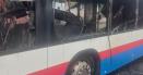 Clipe teribile pentru pasagerii unui autobuz in Oradea. Vehiculul a luat foc in mers