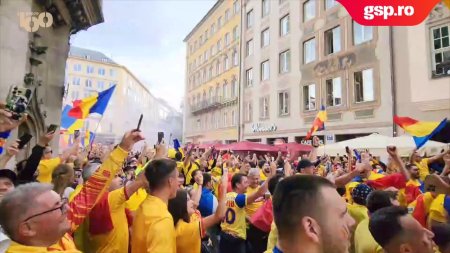 Imagini senzationale surprinse de GSP din Munchen » Suporterii nationalei scandeaza la unison pentru Romania inaintea meciului cu Olanda
