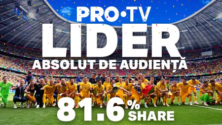 PRO TV, lider absolut de audienta cu cifre record, in timpul meciului dintre Romania si Olanda