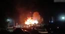 Doua depozite de combustibil din sudul Rusiei, atacate si incendiate de drone ucrainene VIDEO