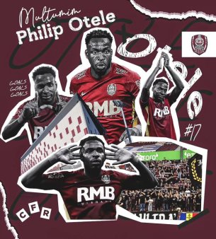 CFR Cluj s-a despartit de golgheterul Philip Otele