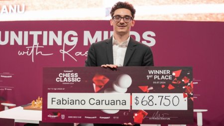 Fabiano Caruana a castigat, pentru a doua oara, etapa de la Bucuresti a turneului mondial Grand Chess Tour