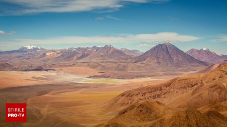 Desertul Atacama din Chile atrage turistii dupa fenomenul El Nino. Ce a aparut pe dunele de nisip. 