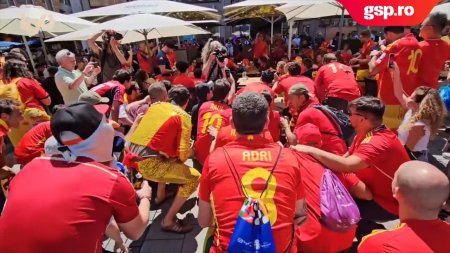 Spania - Franta. Treptat, spaniolii pun stapanire pe Marienplatz » Se canta, se danseaza si se arunca cu bere