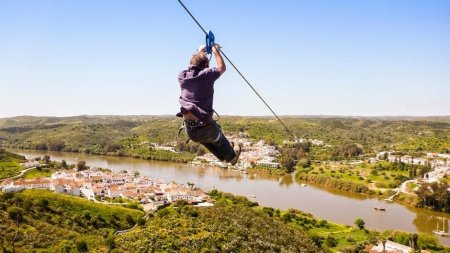 Incident grav la Hunedoara. Mai multi copii raniti dupa ce au cazut cu tiroliana intr-un parc de distractii