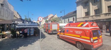 Explozie subterana in centrul Sibiului: s-au miscat placi din beton