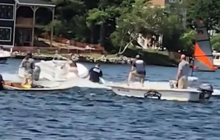 Un adolescent a sarit pe barca scapata de sub control, dupa ce instructorul de navigatie cazuse peste bord, in SUA | VIDEO