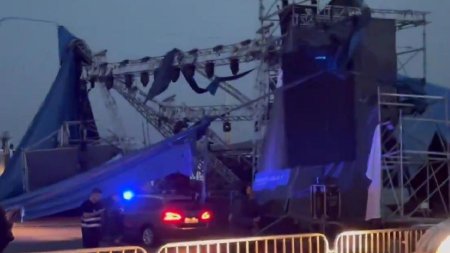 O furtuna apocaliptica a spulberat un festival muzical cu zeci de mii de spectatori in Slovacia
