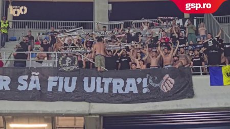 FCSB - U Cluj. Imagini cu <span style='background:#EDF514'>GALERII</span>le cele doua formatii prezente pe Stadionul Steaua