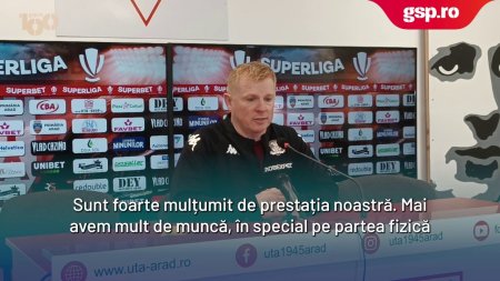 UTA Arad - Rapid 1-1. Neil Lennon, conferinta de presa dupa primul meci disputat in Liga 1: Sunt multumit de prestatia noastra, dar mai avem de lucru la mentalitate