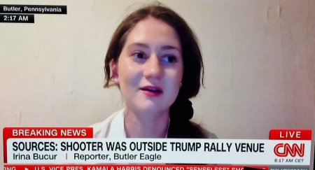 O jurnalista de origine romana, Irina Bucur, a fost prezenta la mitingul unde a fost impuscat Trump si a vorbit la CNN. Ea lucreaza la ziarul regional Butler Eagle din Pennsylvania