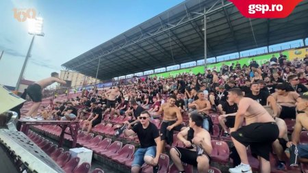 CFR Cluj - Dinamo 3-2. Bucuria de la finalul meciului a fanilor clujeni