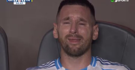Drama lui Messi: lacrimile lui Leo, cu glezna cat un <span style='background:#EDF514'>PEPE</span>ne, au ingrozit comentatorul TV VIDEO
