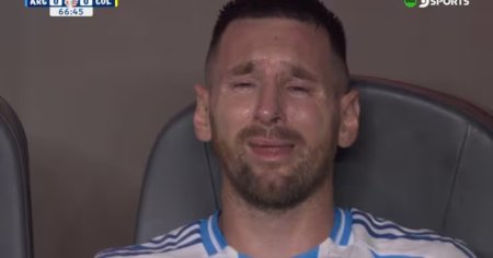 Drama lui Messi: <span style='background:#EDF514'>LACRIMI</span>le lui Leo, cu glezna cat un pepene, au ingrozit comentatorul TV VIDEO