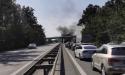 Trafic blocat pe Autostrada A 1 Bucuresti – Pitesti, dupa ce o autoutilitara a luat foc