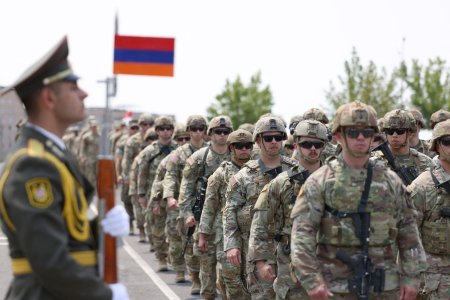 <span style='background:#EDF514'>ARMENIA</span>, aflata in relatii reci cu Rusia, gazduieste exercitii militare comune cu SUA