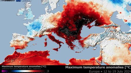 Domul de foc nu p<span style='background:#EDF514'>LEAC</span>a de deasupra Europei Centrale si de Est. Vor fi temperaturi insuportabile pana la finalul lunii iulie