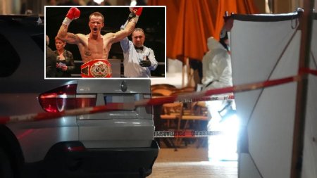 Un fost boxer profesionist, campion european, executat cu 16 gloante pe strada, in Germania. Primul suspect a fost prins in Belgia