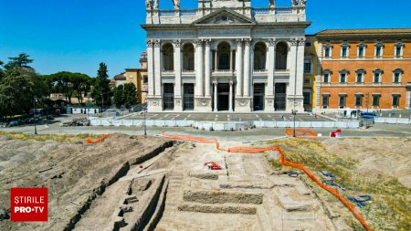 Descoperire senzationala in centrul Romei. Ce au dezgropat arheologii in fata bazilicii Sfantul Ioan | FOTO