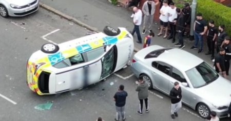 Confruntare majora intre romani si politisti la Leeds: Sa vina mascatii de la Bucuresti!. Scanteia care a aprins scandalul VIDEO