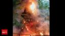 Incendiu la Dino Parc din Rasnov. Un dinozaur de zece metri a luat foc | FOTO & VIDEO
