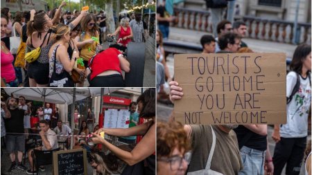 Dupa protestele in care turistii au fost atacati cu <span style='background:#EDF514'>PISTOALE</span> cu apa, Barcelona vrea acum sa le ceara vizitatorilor taxe si mai mari