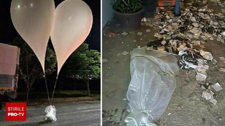 Coreea de Sud raspunde baloanelor de gunoi ale Nordului cu transmisiuni de propaganda si emisiuni prin difuzoare