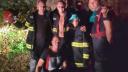 Doi barbati si <span style='background:#EDF514'>O FETITA</span> de 10 ani, surprinsi de furtuna pe raul Nera, salvati de pompieri