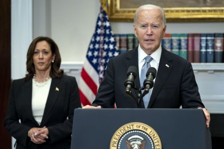 Biden a anuntat ca o sustine pe Kamala Harris in cursa pentru Casa Alba, imediat dupa ce a spus ca se retrage